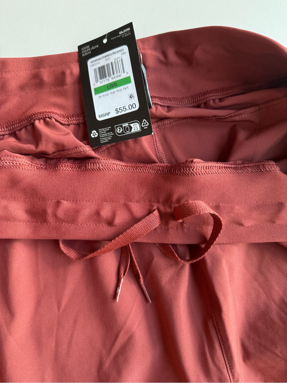 Under Armour UA Rival High Rise Woven Jogger Pants Women’s Large Mauve NWT - Picture 5 of 7